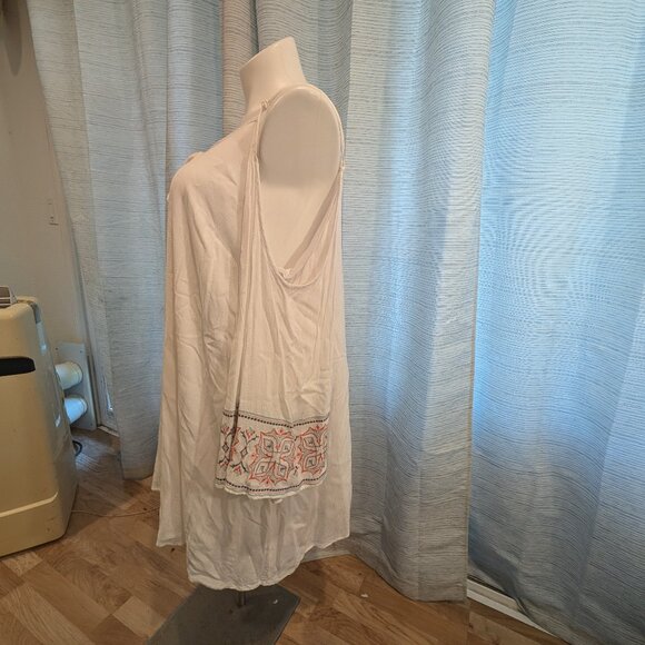 Ava & Viv fully lined white boho dress with embroidered sleeves - Size 3X - Picture 5 of 7